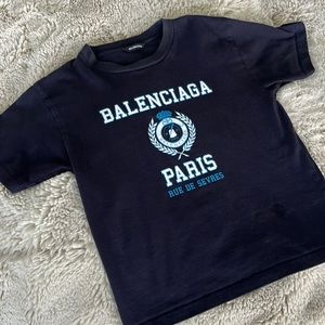 Balenciaga Logo Blue T-shirt
